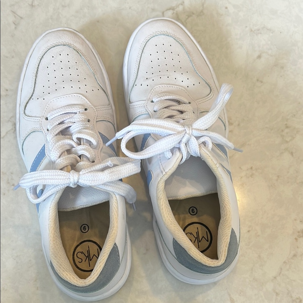 MKS White and Blue Sneakers